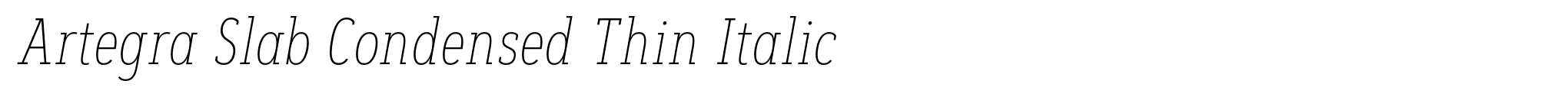 Artegra Slab Condensed Thin Italic image